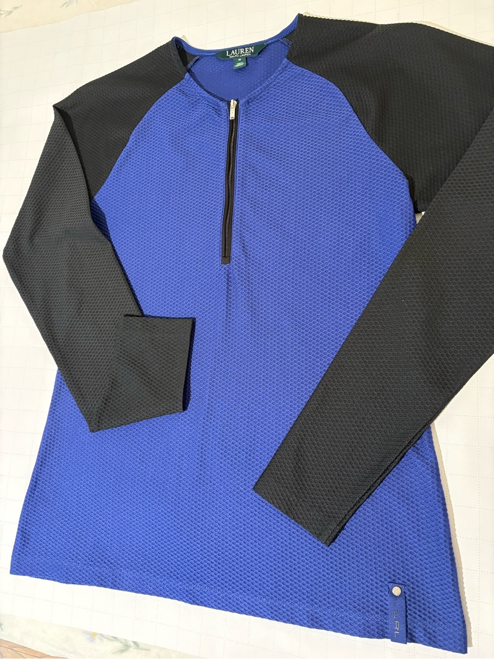 Lauren Ralph Lauren Royal Blue and Black Zip Pullover